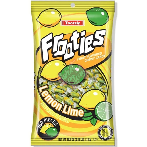 Tootsie Frooties Bag 360pc Lemon Lime 1100g - 1ct