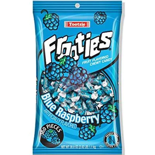 Tootsie Frooties Bag 360pc Blue Raspberry 1100g - 1ct