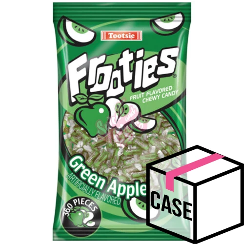 Tootsie Frooties Bag 360pc Green Apple 1100g - Case