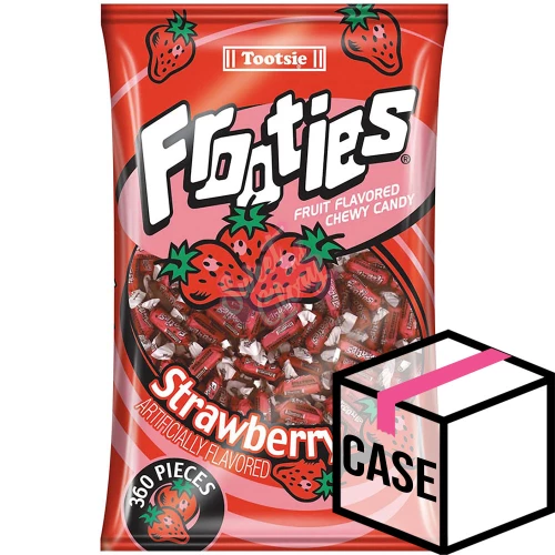 Tootsie Frooties Bag 360pc Strawberry 1100g - Case