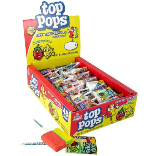 Top Pops Strawberry /Lemon 7g - 48ct