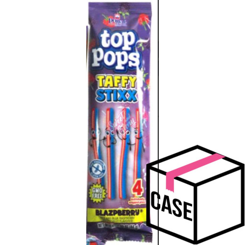 Top Pops Taffy Stixx Blazpberry 44g - Case
