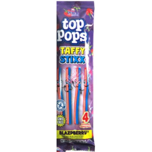 Top Pops Taffy Stixx Blazpberry 44g - 12ct