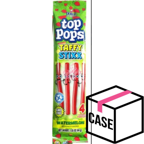 Top Pops Taffy Stixx Watermelon 44g - Case