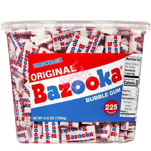 Bazooka Original Gum Tub 225ct 1238g - Jar Inner 1ct