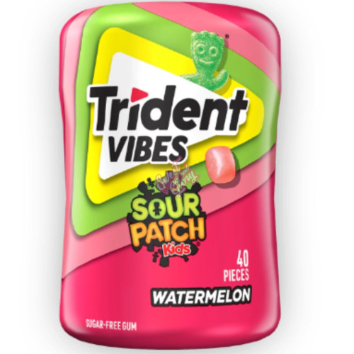 Trident Vibes Sour Patch Kids Watermelon 40pcs - 6ct