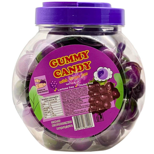 Gummy Candy Jar Grape 10g - 50ct