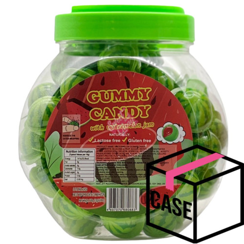 Gummy Candy Jar Watermelon 10g - Case