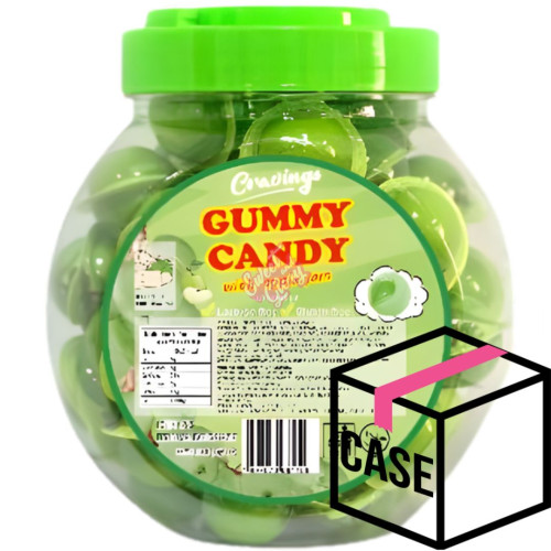 Gummy Candy Jar Apple 10g - Case