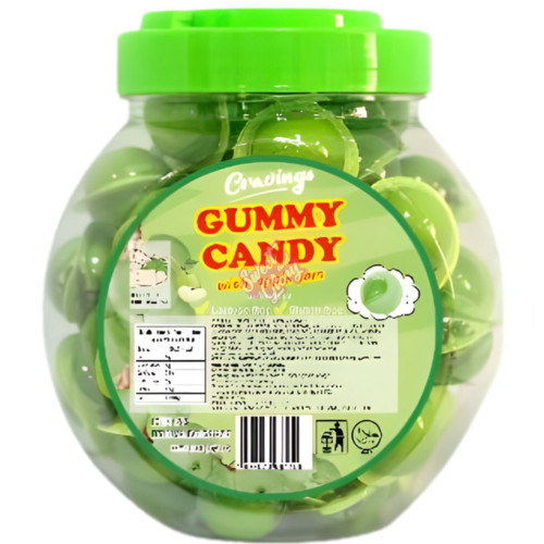 Gummy Candy Jar Apple 10g - 50ct