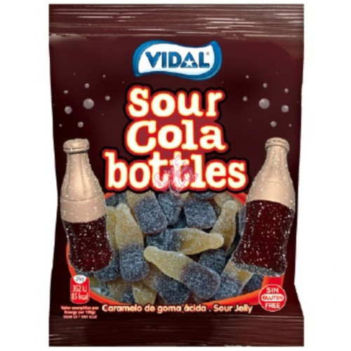 Vidal Sour Cola Bottles 90g - 14ct
