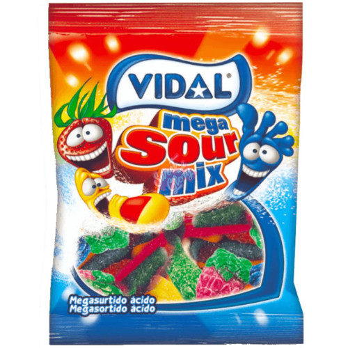 Vidal Mega Sour Mix 90g - 14ct