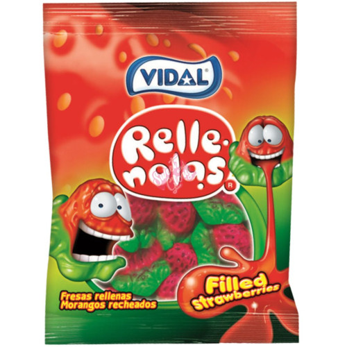 Vidal Jelly Filled Strawberries 90g - 14ct