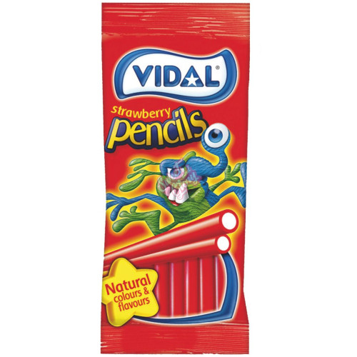 Vidal Strawberry Pencils 90g - 14ct