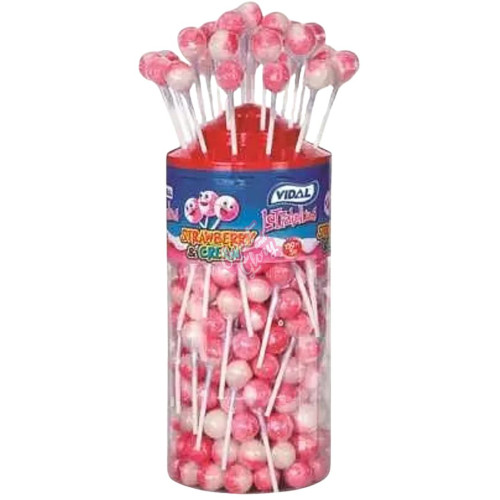 Vidal Strawberry & Cream Lollies 150pcs - 150ct