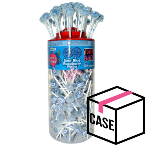Vidal Sour Blue Raspberry Lollies 150pcs - Case