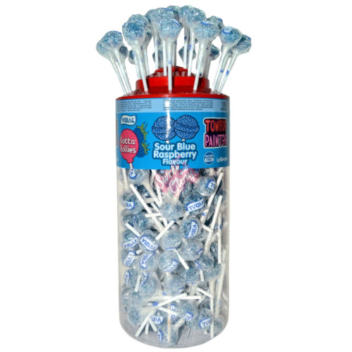 Vidal Sour Blue Raspberry Lollies 150pcs - 150ct