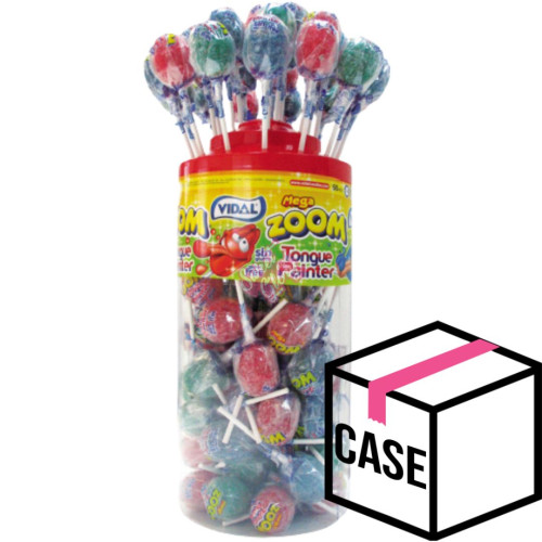Vidal Mega Zoom Tongue Painter Lollies 50pcs - Case