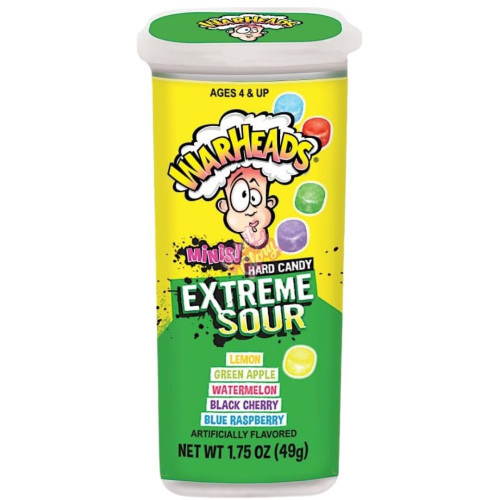 Warheads Extreme Sour Hard Candy Mini's 49g - 18ct
