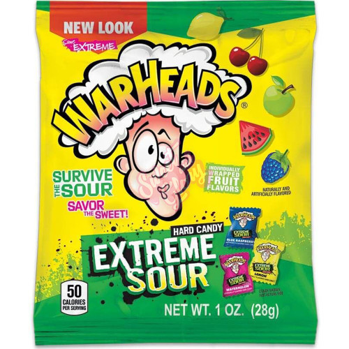 Warheads Extreme Sour Hard Candy 28g - 12ct