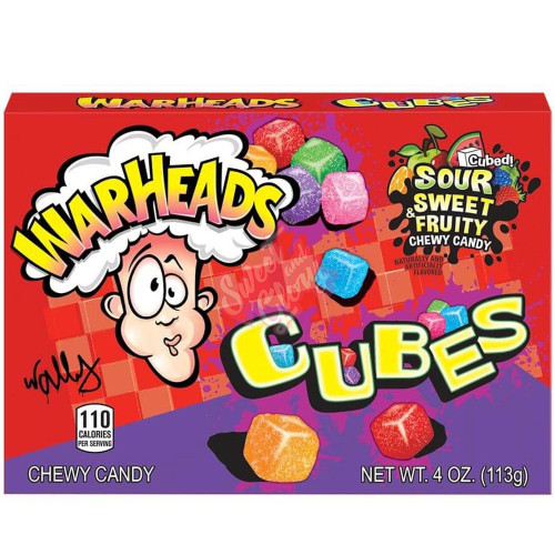 Warheads Chewy Cubes Theatre 113g - Case ! Clearance !