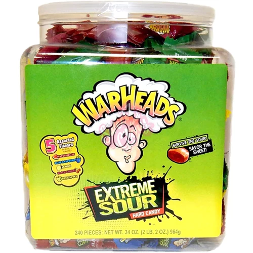 Warheads Extreme Sour Tub (240pc) Jar 964g - 1ct