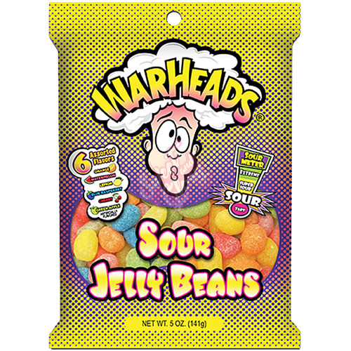 Warheads Sour Jelly Beans 141g - 12ct
