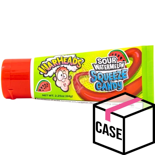 Warheads Squeeze Candy Sour Watermelon 64g - Case
