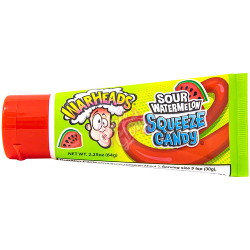 Warheads Squeeze Candy Sour Watermelon 64g - 12ct