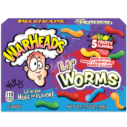 Warheads Lil' Worms Theatre 99g - 12ct