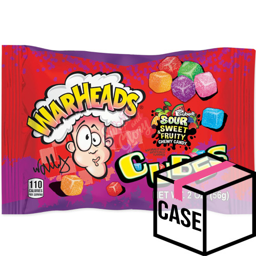 Warheads Sour Chewy Cubes 57g - Case