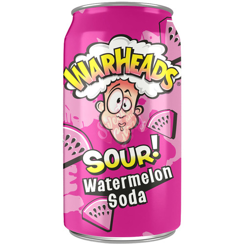 Warheads Sour Watermelon Soda 330ml - 12ct
