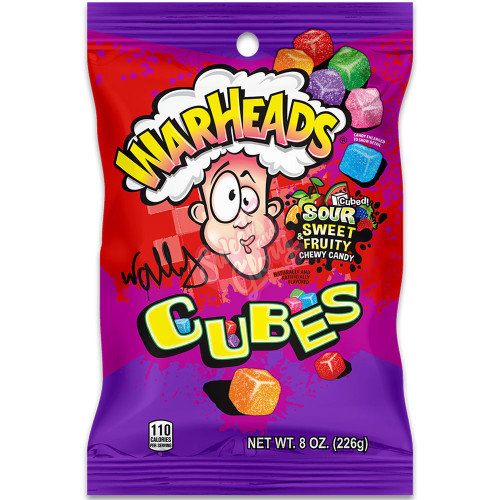 Warheads Sour Chewy Cubes 226g - 12ct