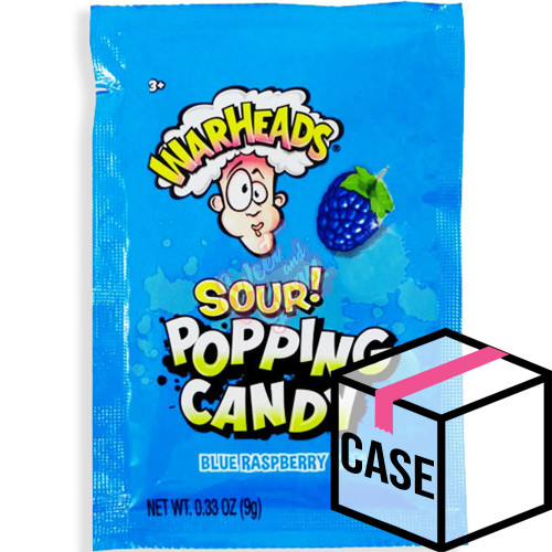 Warheads Sour Popping Candy Blue Raspberry 9g - Case