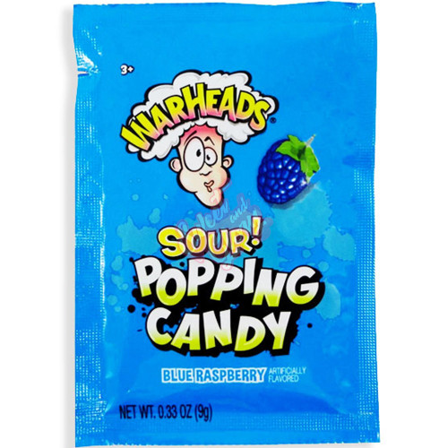 Warheads Sour Popping Candy Blue Raspberry 9g - 20ct