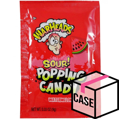 Warheads Sour Popping Candy Watermelon 9g - Case