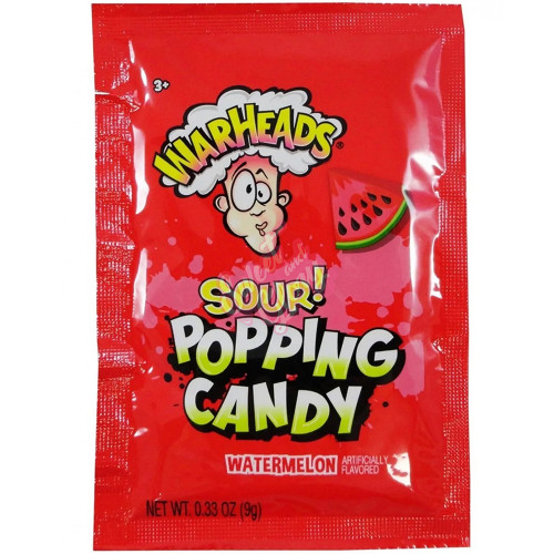 Warheads Sour Popping Candy Watermelon 9g - 20ct