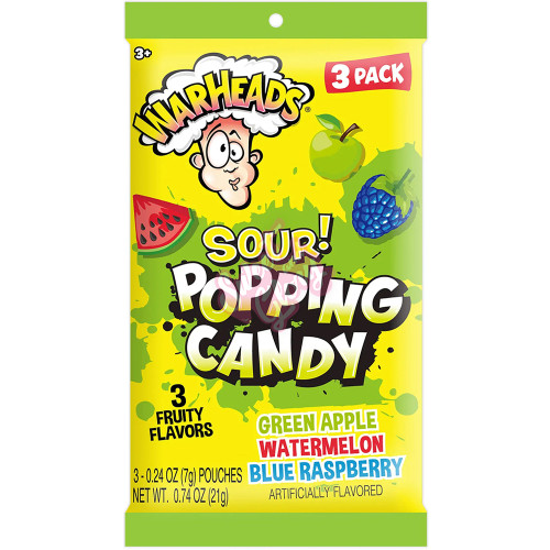 Warheads Sour Popping Candy 21g - 12ct