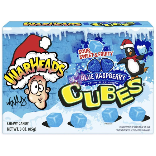 Warheads Blue Raspberry Blizzard Cubes 85g - 12ct
