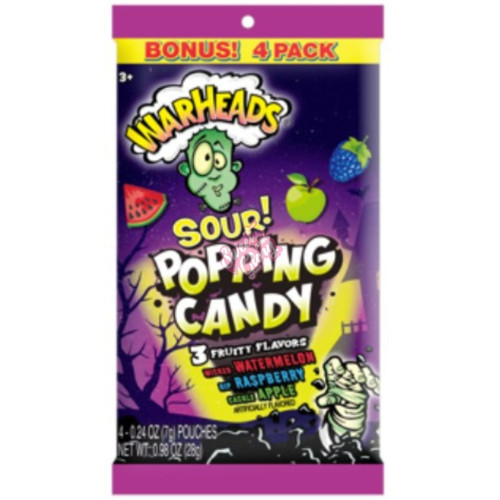 Warheads Sour Popping Candy Spooky 28g - 12ct