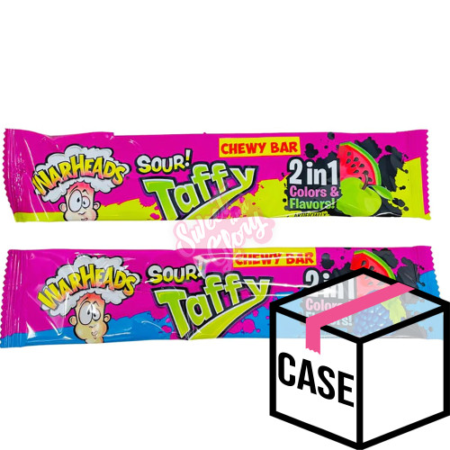 Warheads Sour Taffy Bar 2 in 1 42g - Case
