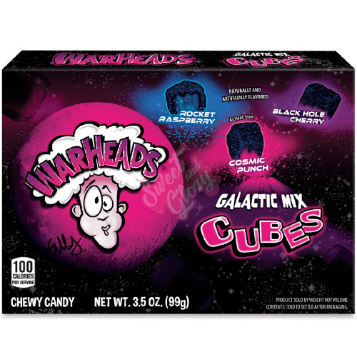 Warheads Galactic Cubes Theatre Box 99g - 12ct