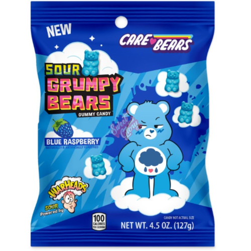 Warheads Sour Grumpy Bears 127g - 12ct