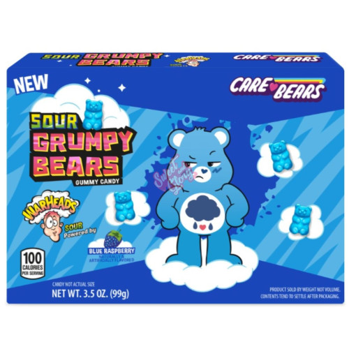 Warheads Sour Grumpy Bears Theatre Box 99g - 12ct