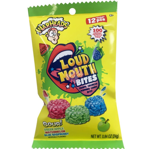 Warheads Loud Mouth Bites 24g - 12ct
