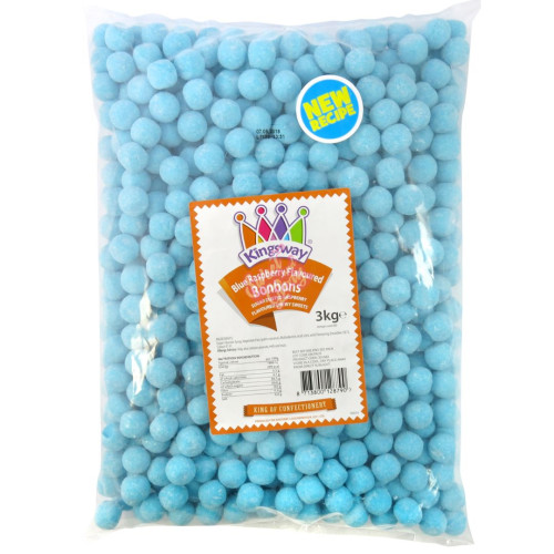 Kingsway Vegetarian Blue Raspberry Bonbons 3Kg - 1ct
