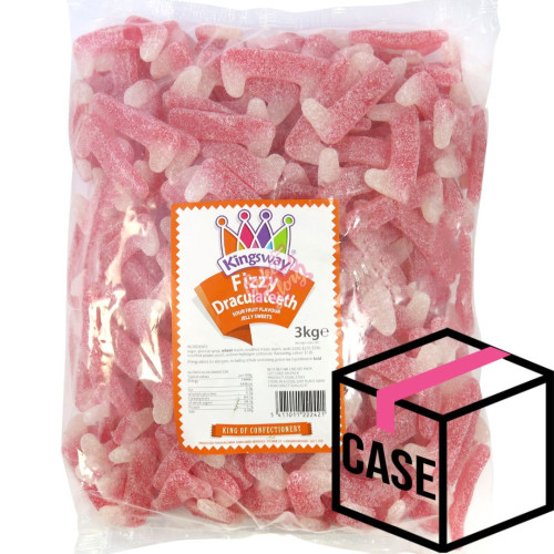 Kingsway Fizzy Dracula Teeth 3Kg - Case