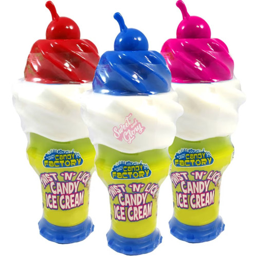 Crazy Candy Factory Twist N Lick Candy Ice Cream 25g - 12ct