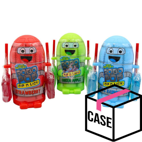 Crazy Candy Factory Robo Pop Dip & Lick 40g - Case