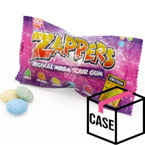 Zed Candy Zappers Original Mega Sour Gum 50g - Case